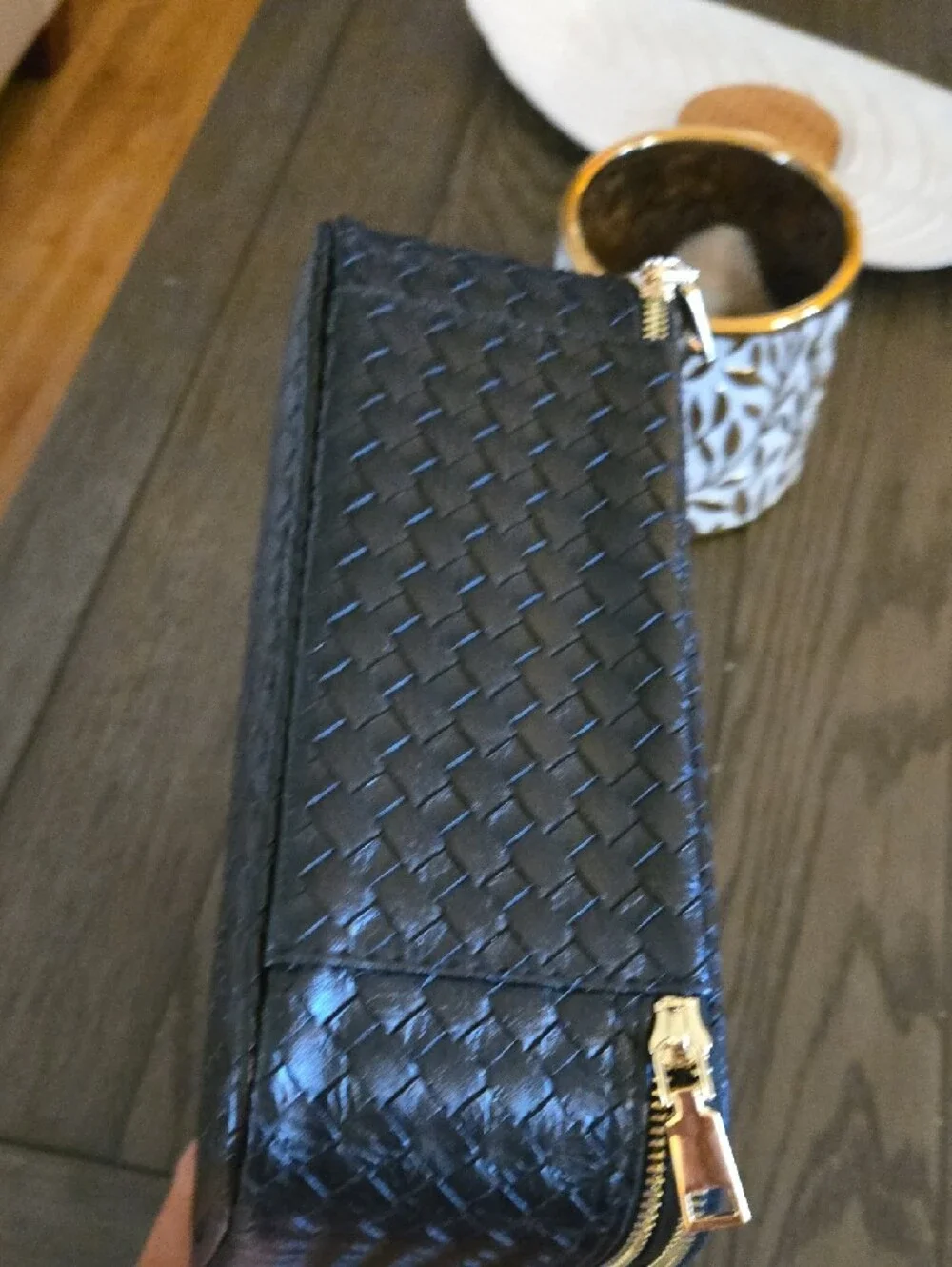 Women's Travel Make-Up Case with Gold Zippers and Mirror, NWOT